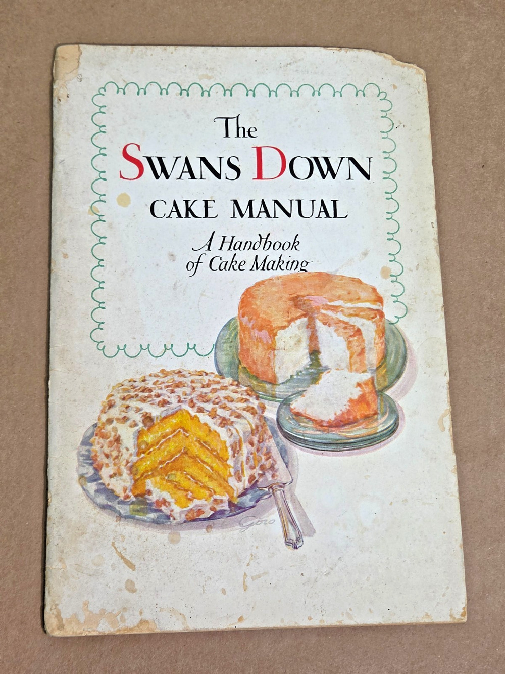 Vintage 1929 Swans Down Cake Manual 1st Edition Antique Baking Cookbook Ephemera